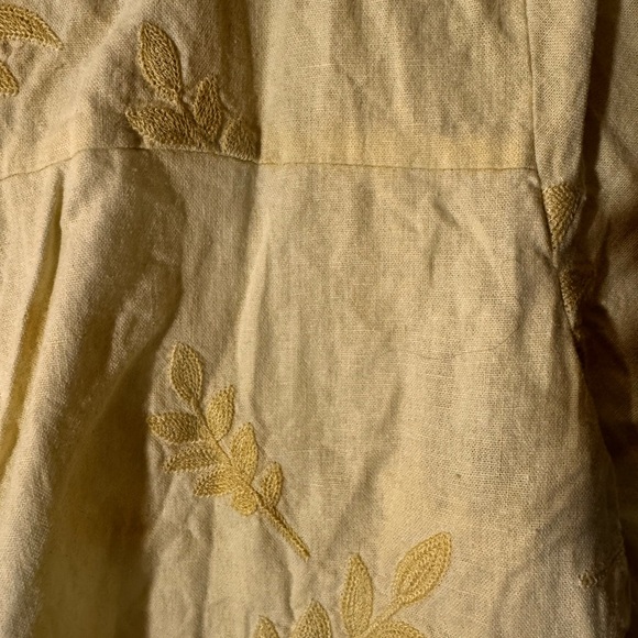 Ulla Popken Tops - Embroidered yellow Fabric